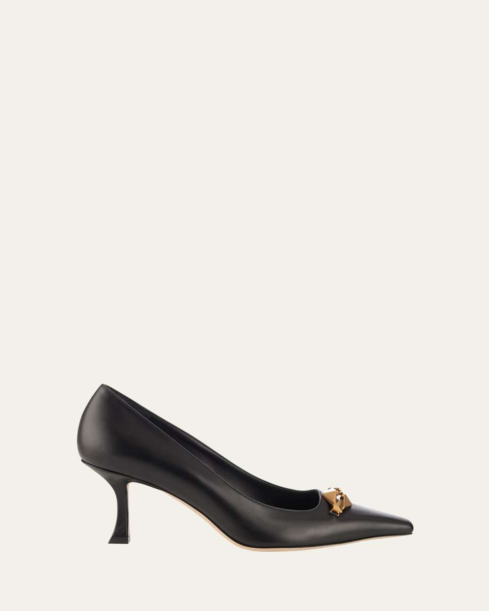Ryker Leather Chain Pumps
